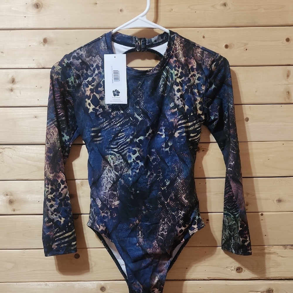 Hapari One Piece Swimsuit Size XS Shimmer Long Sleeve